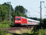 101 047 mit IC Köln - Norddeich=Mole in Rheine=Bentlage, 21.07.17