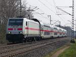 146 569 mit IC 2204 Köln - Emden=Außenhafen in Rheine=Bentlage, 07.03.2026