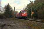 111 139-2 zieht einen RE 15 nach Münster (Westf.) bei Lingen (Ems) am 17.01.2015.