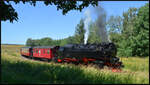 HSB 99 7243-1 durchf�hrt mit dem Zug 8953 nach Eisfelder Talm�hle am 12.07.2026 die Wendeschleife in Stiege.