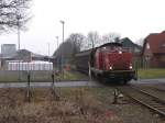 V100 “Emsland” der Emsl�ndische Eisenbahn GmbH (ehemalige 211 308-2) w�hrend rangierarbieten in Sedelsberg am 19-3-2010.