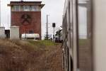 Der Sonderzug des Vereins  Sonderzugveranstaltungen Chemnitz  am 07.04.2012 auf Talfahrt von Rbeland nach Blankenburg, kurz unterhalb von Httenrode.