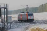 Zur Wiederaufnahme des elektrischen Zugbetriebs auf der Rbelandbahn fanden am 15./16.01.2009 Testfahten der sanierten Oberleitung statt.