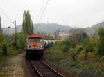 V300.2 (ex 250 010) der HVLE mit Gterzug in Blankenburg Westend (14.10.2006)