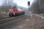 294 785-1 mit FZT 54358 Paderborn Gbf - Ottbergen, hier zwischen Bad Driburg und Herste, 24.01.2011.