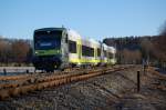 Seit einigen Wochen fahren zwei Regio-Shuttles von Agilis fr die NordWestbahn auf der RB 84: Hier VT 650.704 und VT 650.706 als NWB 75651 (RB 84) Paderborn Hbf - Holzminden, kurz vor Bad Driburg,