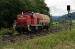 294 874-3 ist am 11.07.2012 mit der bergabe vor kurzem in Herste gestartet und fhrt nun mit Umweg ber Ottbergen nach Paderborn zurck, zwischen Herste und Istrup.