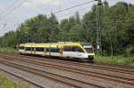 Eurobahn VT 3.03 fährt am 22.07.2014 in Hiddenhausen Schweicheln in Richtung Bielefeld.