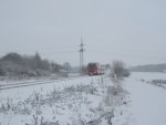 Die Baumbergebahn von Mnster nach Coesfeld in der Nhe der Stadt Coesfeld. 17.12.2010