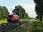 185 048 Lz zwischen Emsdetten und Rheine=Mesum unterwegs, 20.07.2023