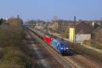 Das zweite Highlight am 3.4.2013 war die 152 137 mit einer baugleichen Schwester und Kesselwagen (zwischen E-Katernberg und E-Altenessen), Gru an das Personal