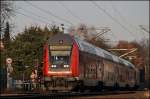 RE2 (RE 10222)  Rhein-HAARD-Express  konnte im Nachmittagslicht des 27.12.2008 vor Haltern am See abgelichtet werden.