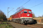 232 356 beförderte am 23.3.2020 einen der ersten Aushubszüge aus Hamburg nach Stolberg, die Aufnahme entstand in der Nähe von Haltern am see