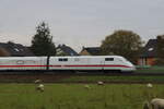 401 086 unterwegs von Köln an die Nordseeküste nach Norddeich Mole am 7.4.23 kurz nach dem Verlassen des Bahnhofs Haltern am See.