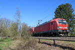 Ein relativ seltener Anblick sind die DB Vectrons auf der südlichen Rollbahn, so auch am 7.4.26 in Sythen als 193 340 und eine weitere Vectron sich auf den Weg in den Süden gemacht haben.
