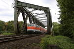 111 111-1 unterwegs auf der RE42 zwischen Essen und M�nster, am 24.7.2026 beim �berqueren des Wesel-Datteln-Kanals bei Haltern am See