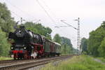 Am 31.5.2026 durcheilte 012 104 Sythen unterwegs mit einem Dienstwagen und einem G�terwagen, das Ziel der Fahrt war die Domstadt K�ln