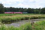 111 074  Hilde  mit dem Ersatzpark unterwegs zwischen D�lmen und Haltern am 8.7.2026