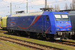 145 087-3  Barbara  von SRI RAIL INVEST steht  abgestellt in Krefeld-Hbf.