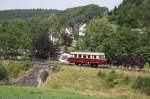 Bei Volkringhausen ist der T 2 (Wismarer Schienenbus) aus BO-Dahlhausen unterwegs (04.07.2015)