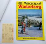 Prospekt für die Wintersportsonderzüge im Januar 1985.