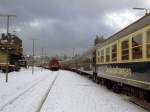 Nahezu alle Gleise belegt, Winterberg am 28.02.1988.