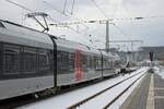 Zwei ex-Abellio-Triebwagen werden auf der Linie RB 91 in Letmathe vereinigt (02.04.2022)