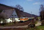 111 121 durchfhrt den Ort Benolpe mit D 2615 am 13.04.1991