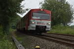 Hier mal einen talwärtsfahrenden 0133 der BYB, der für die REGIO-Bahn einen S28 Express bildet. Der Zug befindet sich zwischen Erkrath Nord und Düsseldorf Gerresheim am heutigen Freitag den 18.8.2017