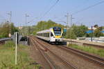 Eurobahn/Keolis 429 012-8 (ET7.07) fährt als RE13 nach Hamm (Westf) Hbf durch Wuppertal-Sonnborn (02.05.2022)