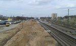 Bauarbeiten der Güterzugstrecke in Richtung Düsseldorf, am Bahnhof Opladen.