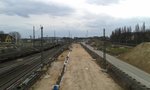 Bauarbeiten der Güterzugstrecke in Richtung Köln, am Bahnhof Opladen.