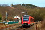 Als RB 25 verlässt 620 035 am 11.03.2017 den Bahnhof Ründeroth in Richtung Köln Hansaring