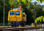 Das Gleisarbeitsfahrzeug „Hummel“ 746 014 (99 80 9110 014-4 D-DBMP), ein Plasser & Theurer GAF auf der MISS-Plattform, der DB InfraGO Netz Instandhaltung, ex DB Netz AG war am 19 Juni 2026 im Bahnhof Herdorf im Einsatz. Hier wurden die Fl�gel der Formsignale getauscht. 

Das Gleisarbeitsfahrzeug (GAF) wurde 2019 von Plasser & Theurer in Linz/Donau (�sterreich) unter der Fabriknummer 6702 gebaut. 