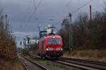 249 043 fährt solo durch Erftwerk in Richtung Grevenbroich und weiter nach Neuss.

Grevenbroich 19.12.2025