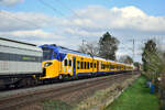 111 082 überführte den NS Triebzug 3309 (94 84 5614 009-4) durch Grevenbroich in Richtung Mönchengladbach und weiter bis Venlo. 

Grevenbroich 15.03.2026