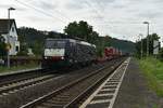 MRCE Freightliner 189 210 kommt mit einem Klv durch Leubsdorf gen Linz über die rechte Rheinstrecke am Samstag den 16.6.2018
