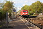 185 377-9 DB kommt mit einem Zuckerleerzug aus Oberhausen-West(D) nach Mannheim-Gbf(D) und kommt aus Richtung Köln-Gremberg und fährt durch Bonn-Oberkassel in Richtung Koblenz.
