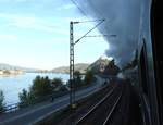 DAMPFWOLKEN ÜBER DEM MITTELRHEINTAL BEI BRAUBACH  Eh schon eine der schönsten Eisenbahnstrecken Deutschlands für Bahnfans,die  RHEINSCHIENE...wenn dann noch ein Dampfsonderzug der