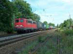 DB 140 500-0 mit Gz Richtung Koblenz in Wiesbaden-Schierstein; 26.06.2008
