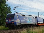 DB Cargo 152 134-3 ALBATROS Werbung mit KLV am 29.06.16 bei Walluf