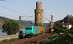 185 614-5 mit einem KV Zug bei Oberwesel 2.8.13