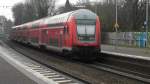 Der Steuerwagen der DB am RE 5 (Koblenz - Emmerich) bei der Ausfahrt aus Brühl BF in   Richtung Köln , DEN 23.01.2016