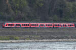 Der Dieseltriebzug 620 544-6 war Mitte April 2021 bei Remagen zu sehen.
