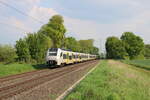 Eine Dreifachtraktion auf der RB26 nach Köln Messe/Deutz wird am 02.05.2022 durch MRB 460 009 angeführt und fährt hier gerade durch Bornheim.