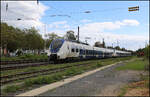 Ein Doppel Triebzug von National Express mit vorne  442653-3 macht sich hier in Bonn -Mehlem um 13.43 Uhr auf den Weg nach Leverkusen.