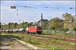 Mit einem Tank Container Zug erreicht hier die DB 193377 am 18.09.2026 um 16.23 Uhr aus Richtung Bonn HBF kommend den Bahnhof Bonn - Mehlem.