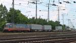 Whrend der Lokparade vom DB Museum ist dann auch noch Hectorrail 242.517  Fitzgerald  mit dem DGS 42711 von Helsingborgs Central nach Ehrang Nord durch Koblenz-Ltzel durchgekommen. (08.06.2013)