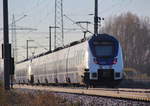 Im Gegenlicht rasen 442 155 und 442 870 als RB48 (Köln Hbf - Sechtem) bei Brühl gen Süden.

Brühl, 29. November 2016

