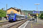 622 438 und 622 408 erreichen den Bahnhof Oberwesel auf ihrer Fahrt nach Kaiserslautern Hbf.

Oberwesel 20.06.2026